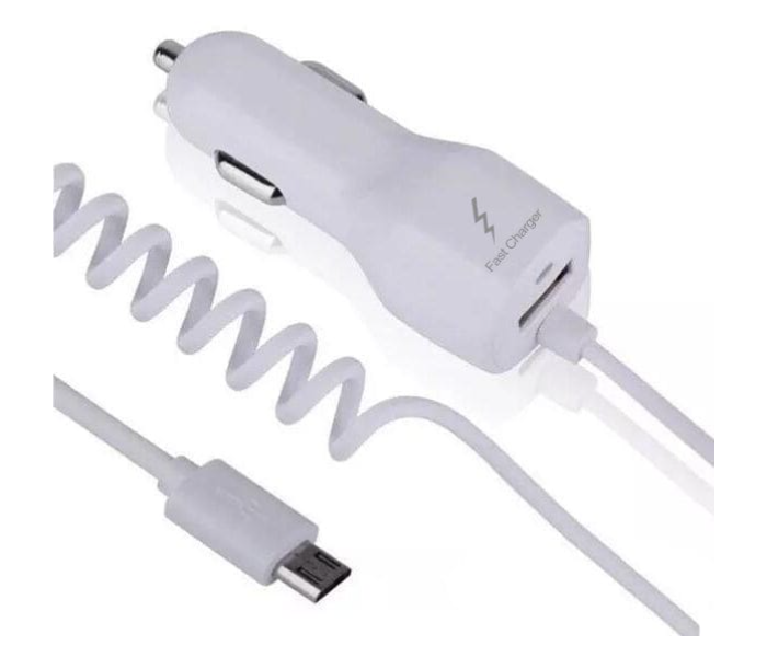 FC-117 Auto-ID Single Port 2.4A USB Car Charger - White - Zoom Image 2