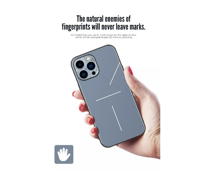 Lab LBSC012SLV Stylish Steel Cover iPhone 12 Pro Mobile Case - Silver - Zoom Image 3