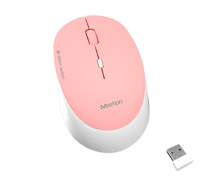 Meetion MT-R570 2.4Ghz Wireless Mouse 4 Buttons 5 Colors Silent Portable And Great For Laptops - Pink - Zoom Image 5