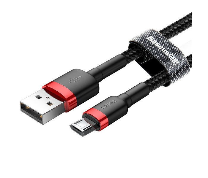 Baseus CAMKLF-B91 1 Meter USB Micro USB 2.4A Cable - Black - Zoom Image 2