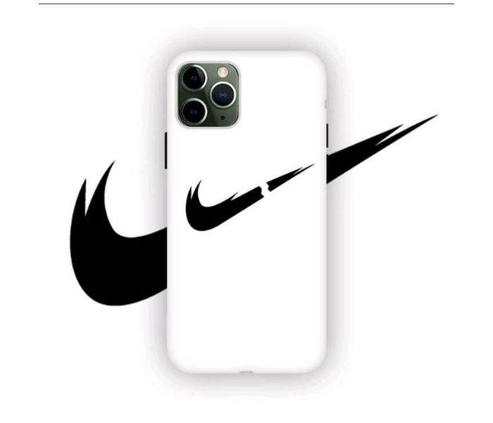 Lab LBNCR005WH Stylish Nike Cut Rubber iPhone 12 Mobile Case - White - Zoom Image 1