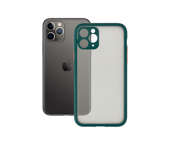 Lab LBTBC004GR Transparent Border Color Fashion Case without Print iPhone 11 Pro Mobile Case - Green - Zoom Image 2