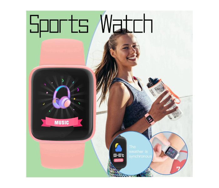 Macaron Sports Smart Watch with Fitness Message Reminder - Pink  - Zoom Image 3