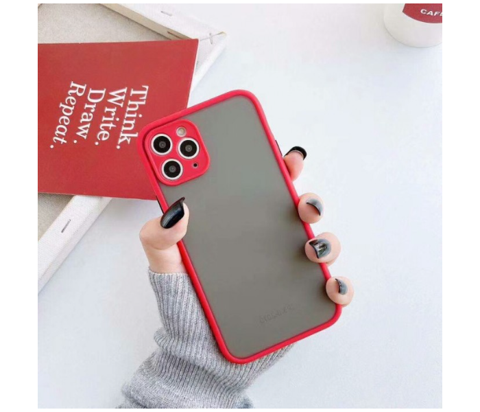 Lab LBTBC004R Transparent Border Color Fashion Case without Print iPhone 11 Pro Mobile Case - Red - Zoom Image 1