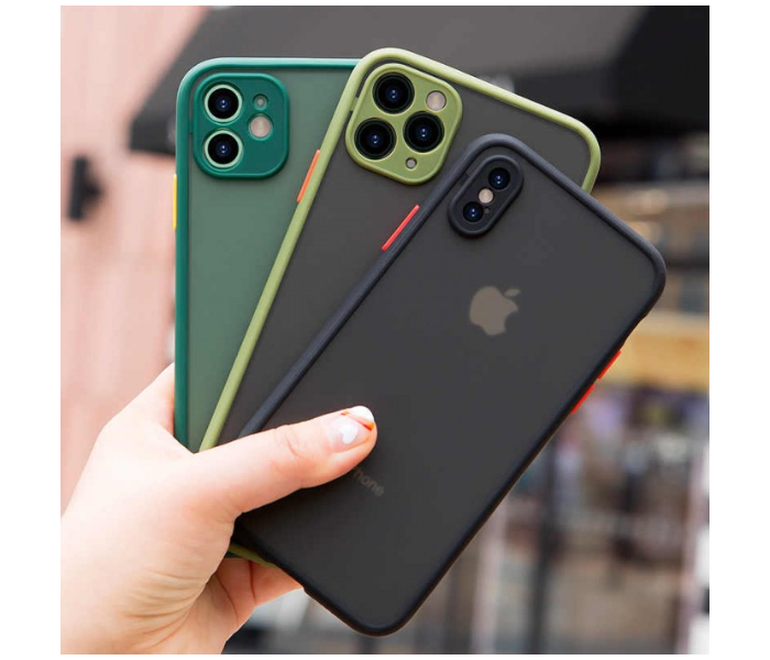 Lab LBTBC004AG Transparent Border Color Fashion Case without Print iPhone 12 Mini Mobile Case - Army Green - Zoom Image 5