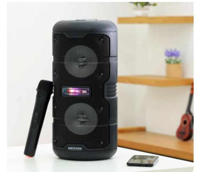 Krypton KNMS5397 Rechargeable Bluetooth Speaker With Mic and Remote - Black - Zoom Image 1