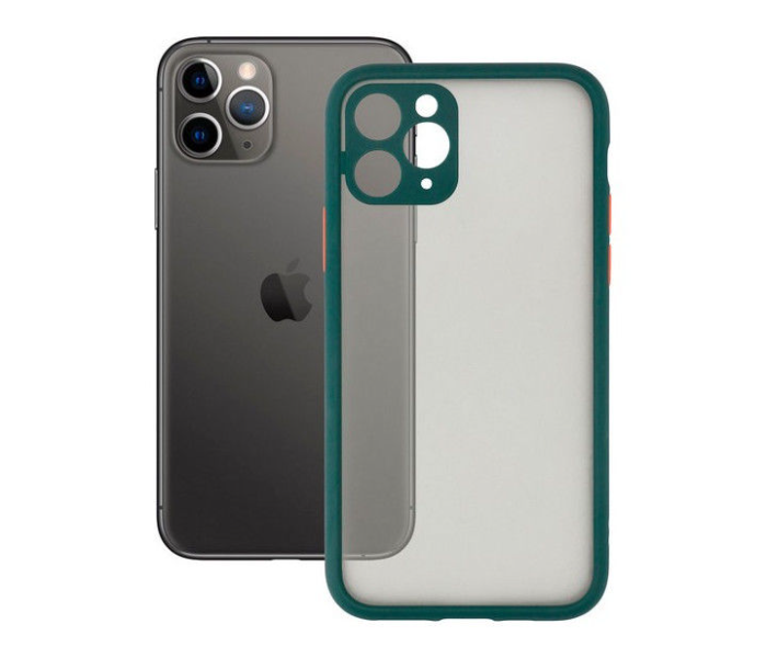 Lab LBTBC004GR Transparent Border Color Fashion Case without Print iPhone 12 Pro Mobile Case - Green - Zoom Image 2