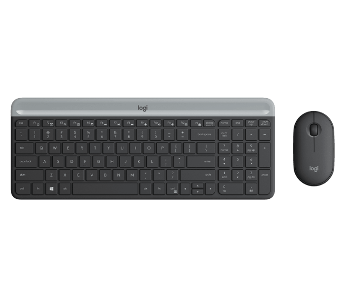 Logitech MK470 Slim Wireless Keyboard and Mouse Combo - Black - Zoom Image 1