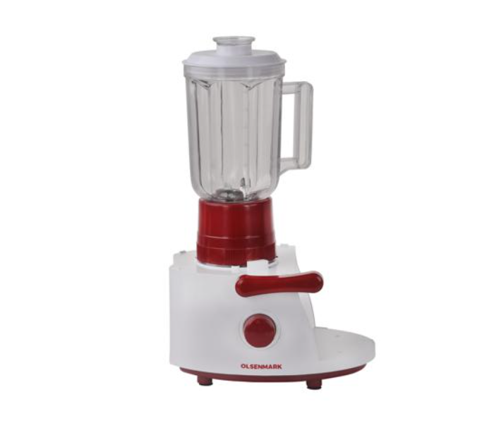 Olsenmark OMSB2488 750Watts 4-in-1 Juicer Mixer Grinder - Red and White - Zoom Image 4