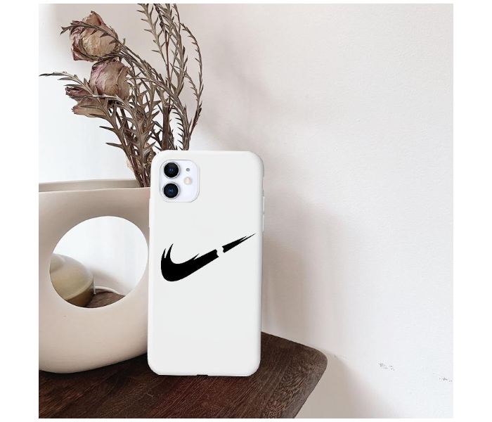 Lab LBNCR005WH Stylish Nike Cut Rubber iPhone 12 Pro Max Mobile Case - White - Zoom Image 2