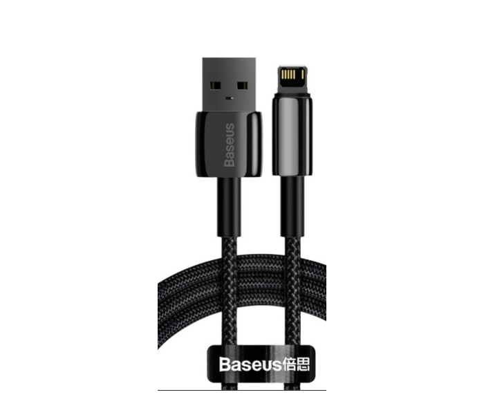 Baseus CALWJ-01 USB to iP 2.4A Fast Charging Lightng Cable - Black - Zoom Image 1