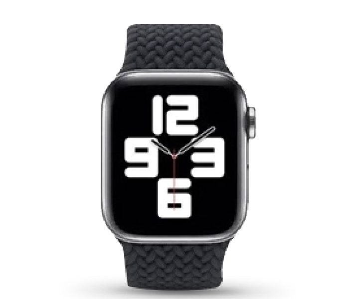 Hyphen HWSABWBKL0226 43 Mm Large Apple Braided Watch Strap  Black - Delete  - Zoom Image 3