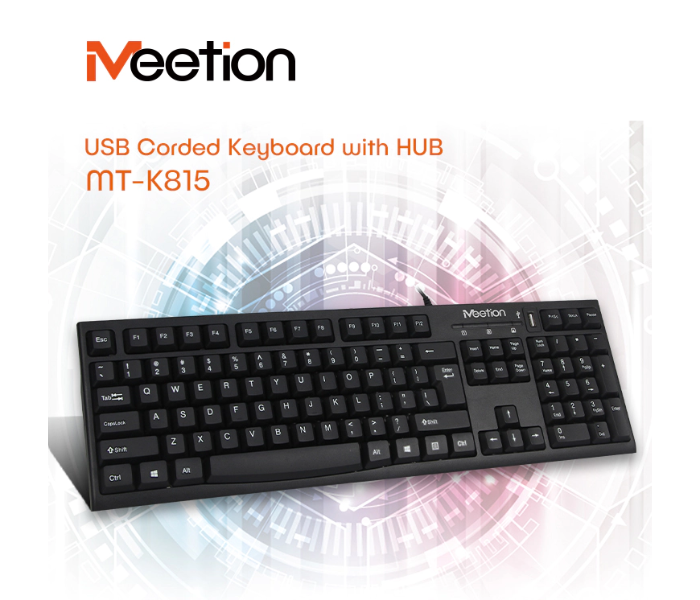 Meetion MT-MK005 Type C Mini Mechanical Keyboard with RGB Backlit - Black - Zoom Image 7