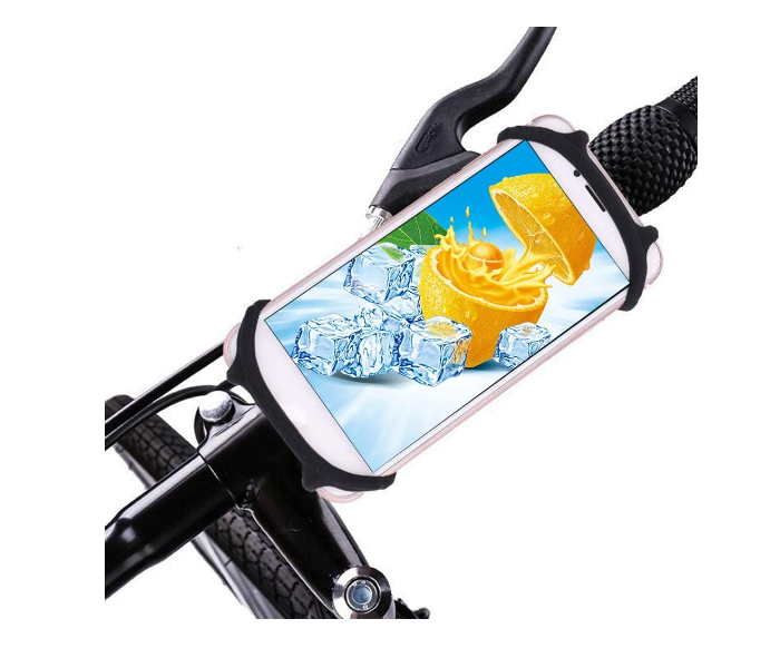 Silicone Accessories Mobile Phone Holder Bracket for Scooter Bicycle and Motorcycle - Black - Zoom Image 6