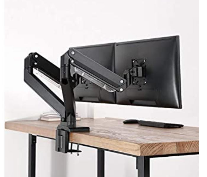 Skill Tech SH-130-C024 Desktop Dual Monitor Arm Mount FOR 13 to 27 Inch Screen - Black - Zoom Image 2