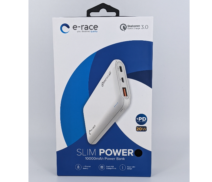 E-Race PD-35 10000mah 20 Watts PD Powerbank - White - Zoom Image 2