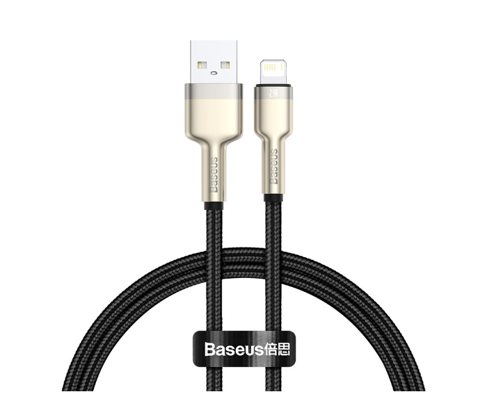 Baseus CALJK-A02 2.4A 1 Metre USB to Lightng Cable - Black - Zoom Image 1