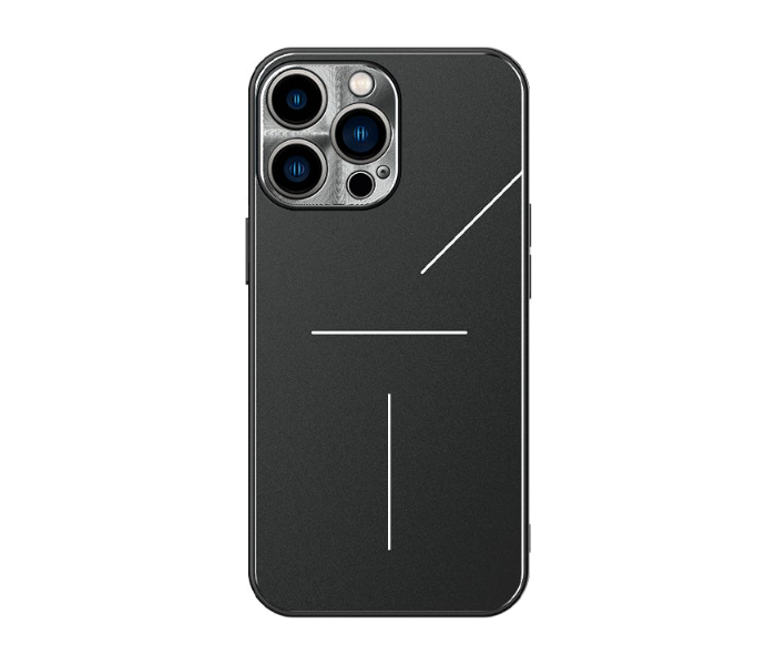 Lab LBSC012BK Stylish Steel Cover iPhone 12 Mobile Case - Black - Zoom Image 1