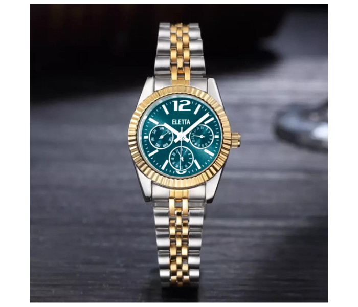 Rio Double Color Strap Couple Watch - Green - Zoom Image 2