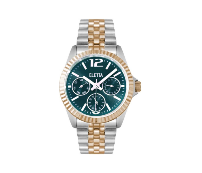 Rio Double Color Strap Couple Watch - Green - Zoom Image 1