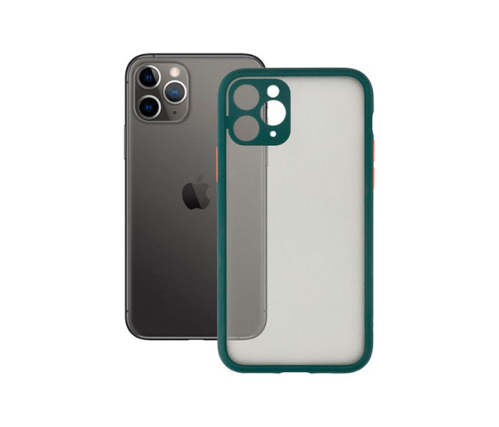 Lab LBTBC004GR Transparent Border Color Fashion Case without Print iPhone 12 Pro Max Mobile Case - Green - Zoom Image 2