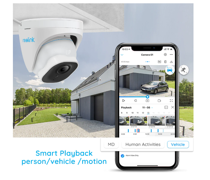 Reolink RLC-820A 8 MP 4K POE and Vehicle Detection IP Outdoor Camera - White - Zoom Image 3