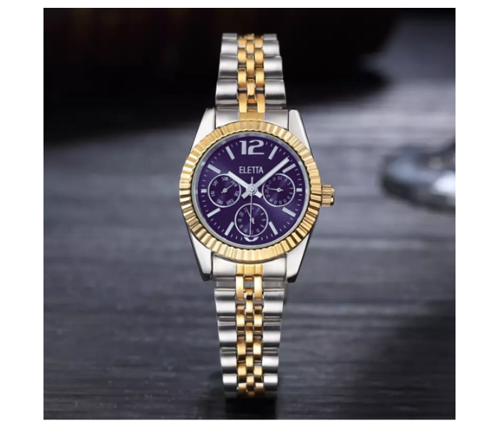 Rio Double Color Strap Couple Watch - Purple - Zoom Image 2