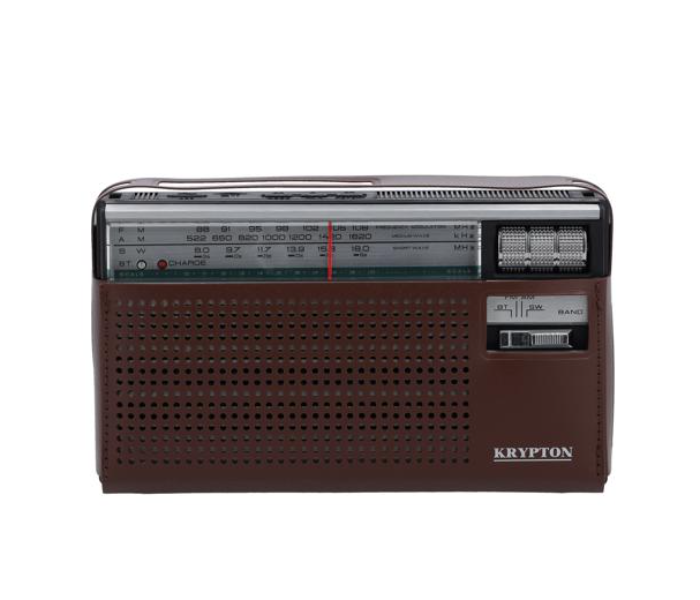 Krypton KNR6330 MP3-USB BT 3 Band Portable Radio with Double Decoding - Brown - Zoom Image 1