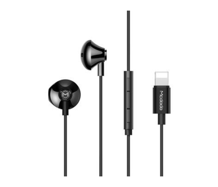 Mcdodo HP-6120 Achievement Series Apple Lightning Earphone - Black - Zoom Image