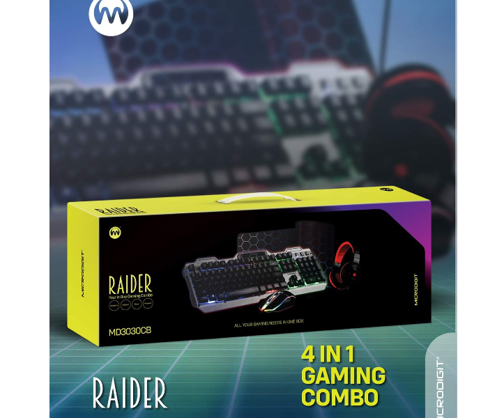 Microdigit MD3030CB Raider 4 in 1 Gaming Combo  - Zoom Image 1