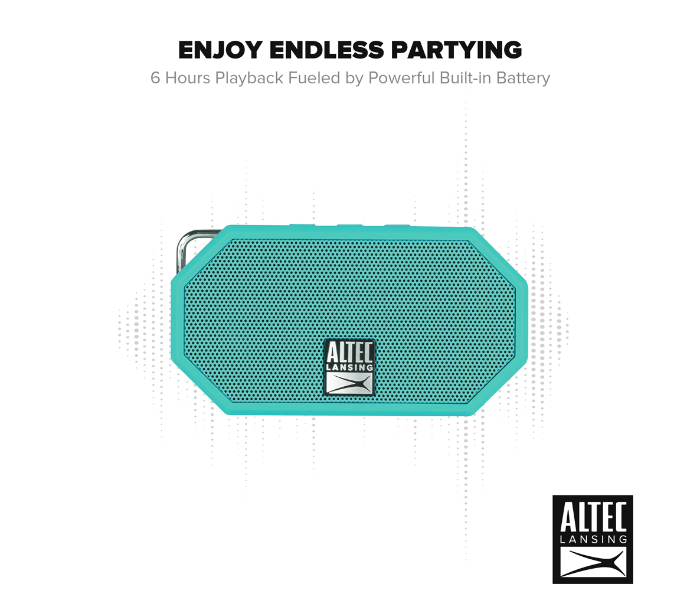 Altec Lansing IMW258N-MINT Mini H2O 3 Rugged Bluetooth Speaker - Mint - Zoom Image 3