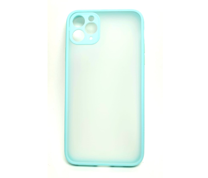 Lab LBTBC004MB Transparent Border Color Fashion Case without Print iPhone 11 Pro Max Mobile Case - Miami Blue - Zoom Image 1