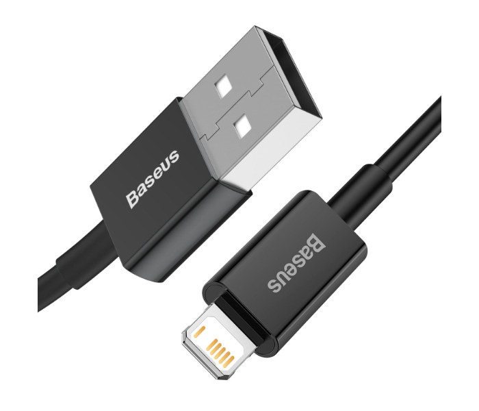 Baseus CALYS-C01 2 Metre 2.4A USB to 8 Pin Interface Fast Charging Data Cable - Black - Zoom Image 2