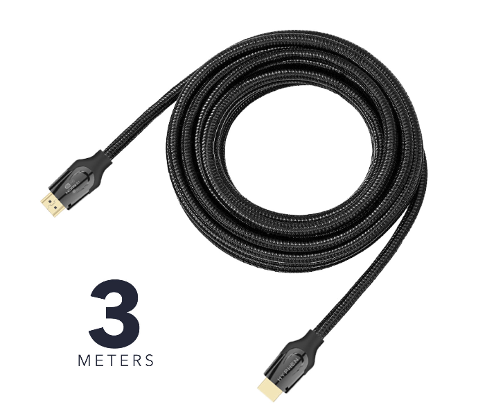 Hyphen HCB-HDMI304670 3M 2.1 Ultra High Speed HDMI Cable - Black - Zoom Image 7