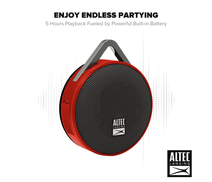 Altec Lansing IMW356-RED Orbit Bluetooth Speaker - Red - Zoom Image 3