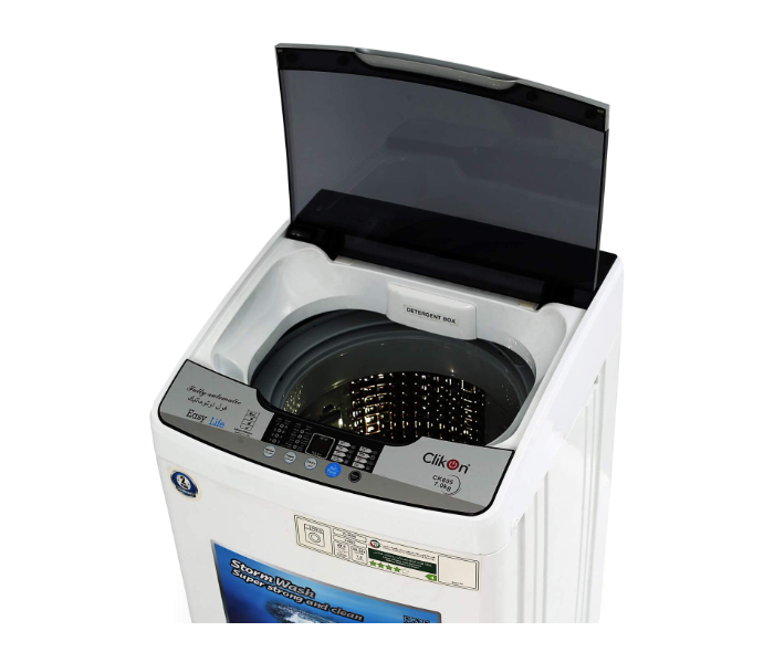 Clikon CK641 7Kg Top Load Full Automatic Washing Machine - White and Black - Zoom Image 3