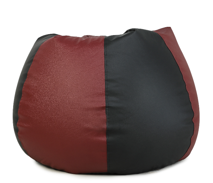 TUD Classic XXXL Leatherette Bean Bag - Maroon and Black - Zoom Image 4