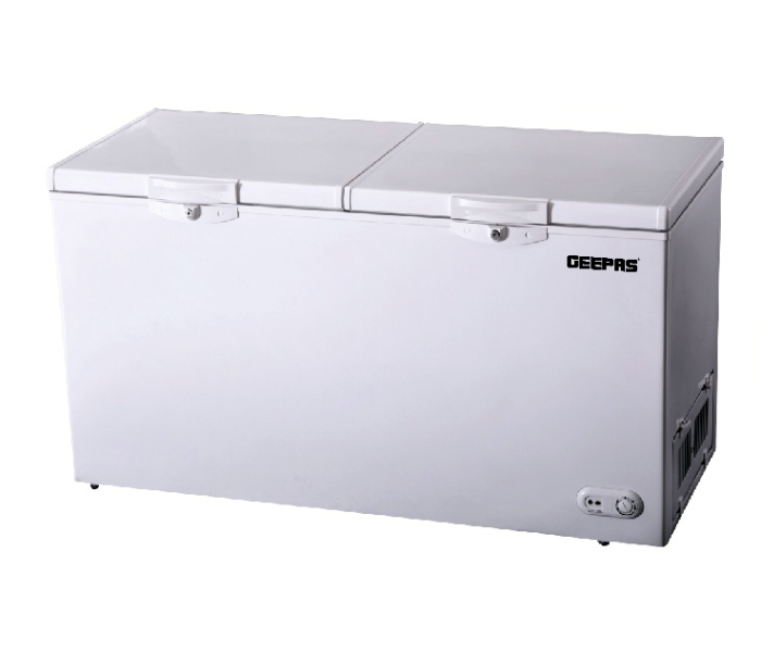 Geepas GCF5506DWTC Double Door Chest Freezer - White - Zoom Image