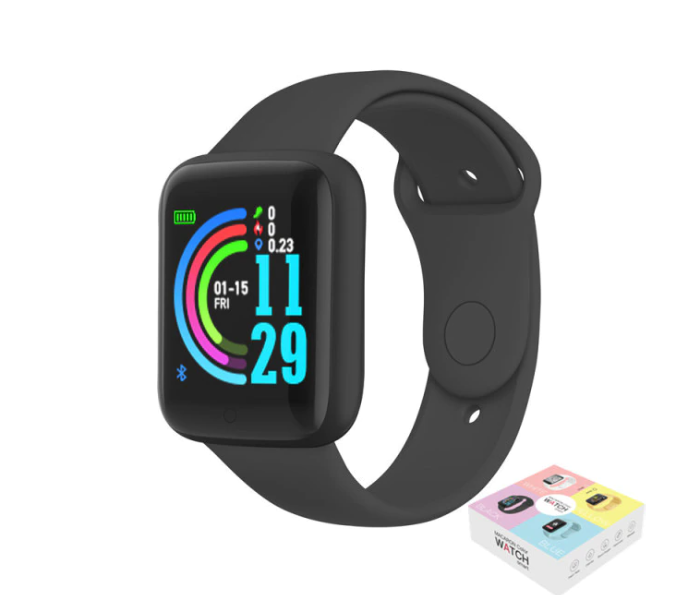 Macaron Sports Smart Watch with Fitness Message Reminder - Black - Zoom Image 3