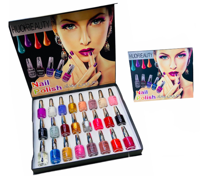 Huda Beauty Set of 24 Piece Stylish Nail Polish for Women  - Zoom Image