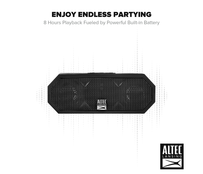 Altec Lansing IMW457-BLK The Jacket H2O Rugged Bluetooth Speaker - Black - Zoom Image 3