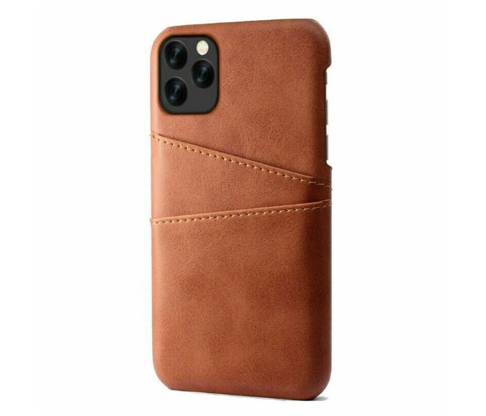 Lab LBL2P022CF Stylish Leather 2 Pocket iPhone 11 Pro Mobile Case - Coffee - Zoom Image 1