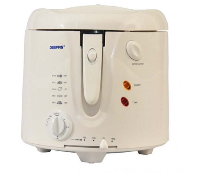 Geepas GDF2608 1600 Watts Deep Fryer - White - Zoom Image