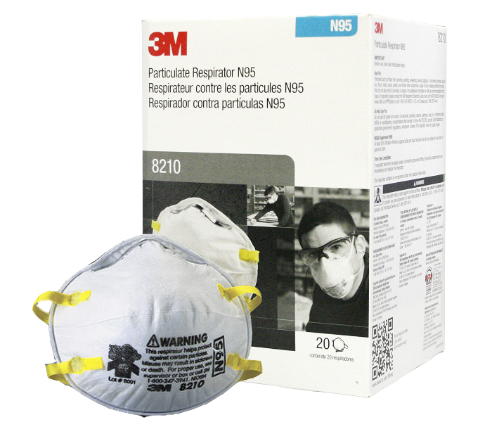 3M-N95-8210 Single Pc Adjustable Welded Strap Face Mask - Zoom Image 3