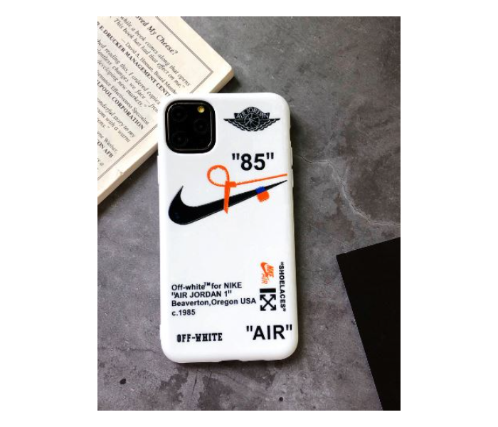 Lab LB85N014WH Stylish Silicon 85 Nike iPhone 12 Pro Max Mobile Case - White - Zoom Image 1