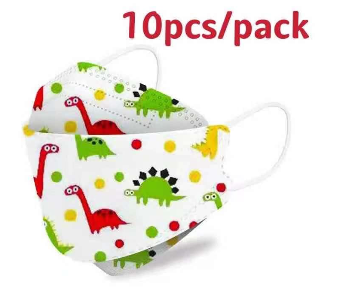 10PCS Kids KF94 Dinosaur Design Face Mask 3 Layer Non-woven Protection Filter 3D Anti Viral Mask Korean Style - Zoom Image