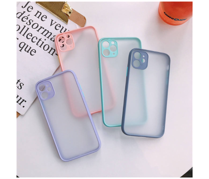 Lab LBTBC004MB Transparent Border Color Fashion Case without Print iPhone 11 Pro Max Mobile Case - Miami Blue - Zoom Image 5