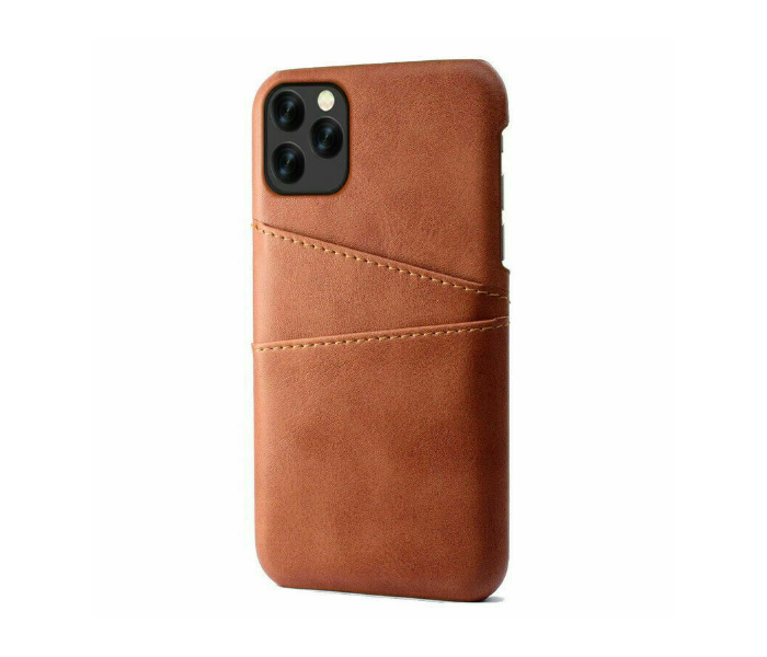 Lab LBL2P022CF Stylish Leather 2 Pocket iPhone 11 Mobile Case - Coffee - Zoom Image 1