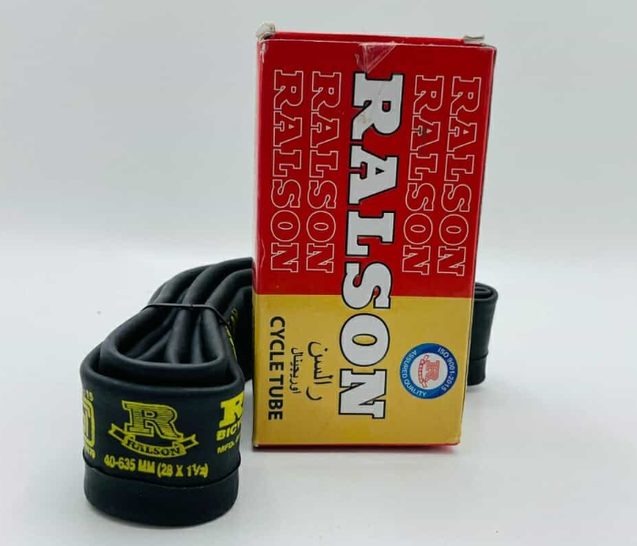 Ralson 28-RU-6209 Dunlop Valve Bicycle Rubber Tube - Black - Zoom Image