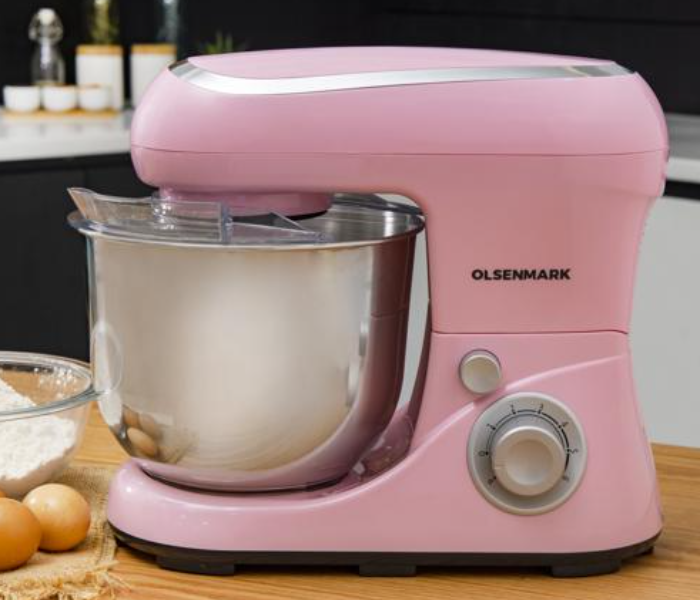 Olsenmark OMSM2472 800Watts Kitchen Machine - Pink and Silver - Zoom Image 1